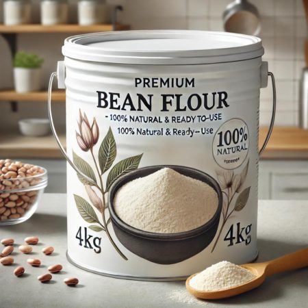 Bean Flour in Paint Bucket