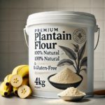 Plantain Flour in Paint Bucket